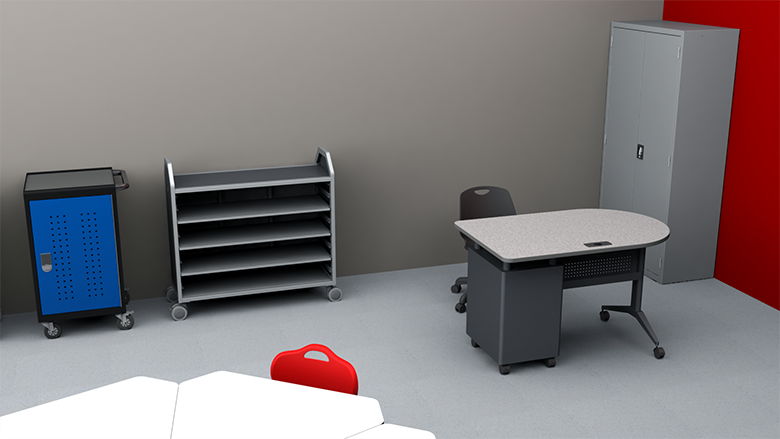 Elementary Collaborative Classroom with Desks - Alt View 2